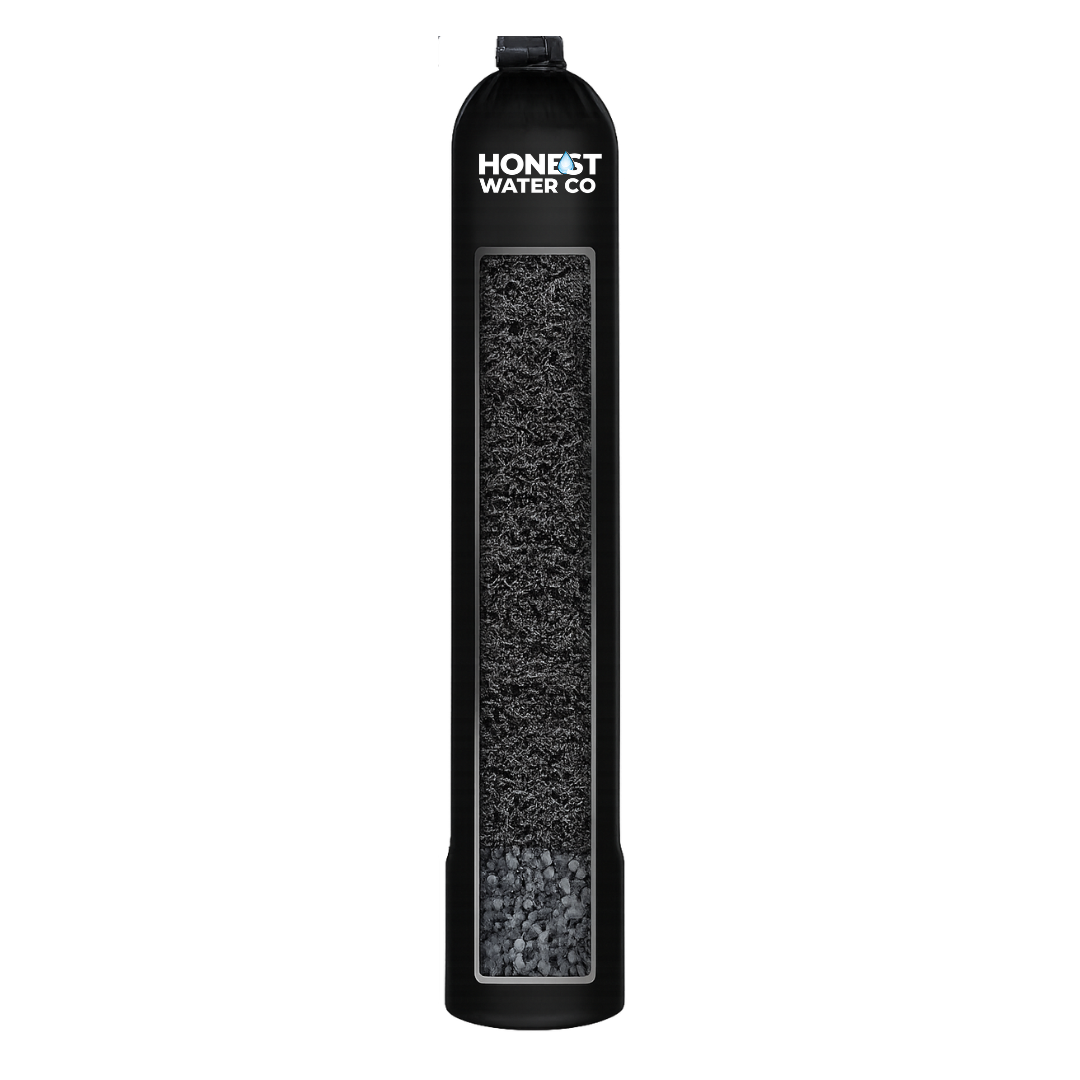 Whole-home carbon filtration tank